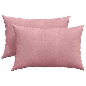 vidaXL Jastučići za sofu 2 pcs Ružičasta 60 x 40 cm Kordura tekstil