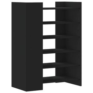 vidaXL Ormarić za cipele crni 74,5x37,5x100 cm od konstruiranog drva