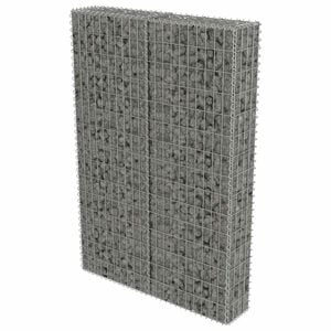 vidaXL Gabionski zid s poklopcima od pocinčanog čelika 100 x 20 x 150 cm