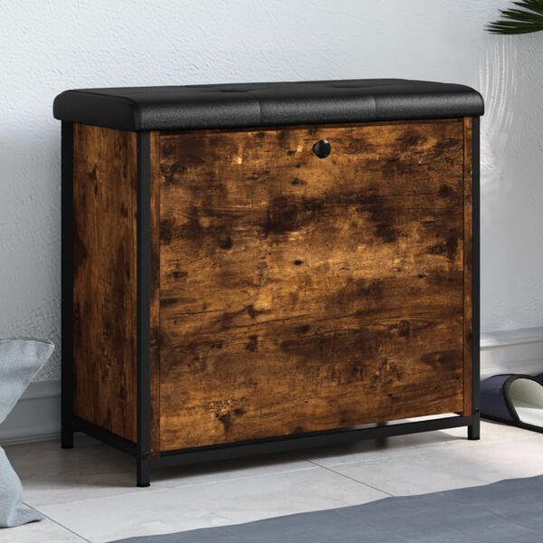 vidaXL Klupa za cipele s preklopnom ladicom boja hrasta 62x32x56 cm