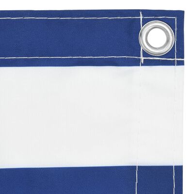 vidaXL Balkonski zastor bijelo-plavi 120 x 400 cm od tkanine Oxford