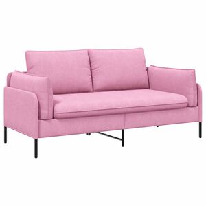 vidaXL Sofa za dvije osobe Ružičasta 188 x 81 x 89 cm Tkanina