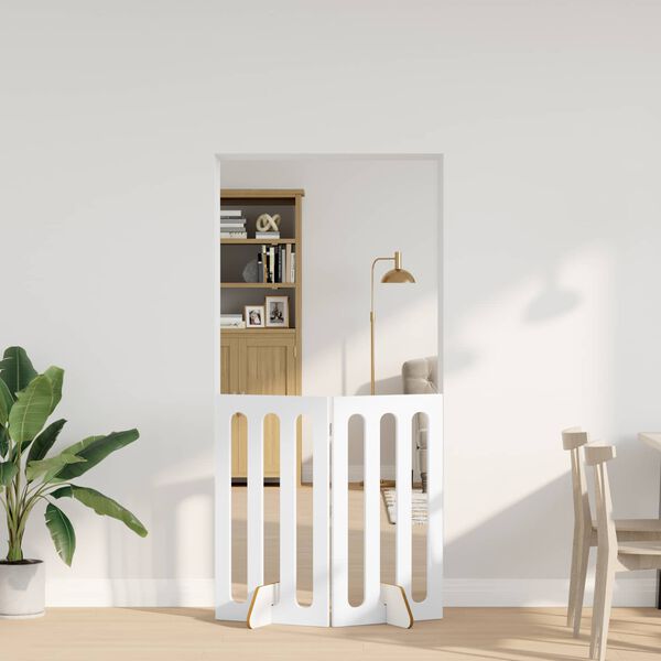 vidaXL Preklopna ogradica za kućne ljubimce 2 pcs Bijeli