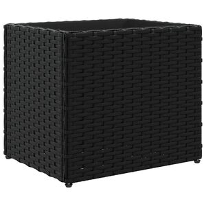 vidaXL Vrtna sadilica crna 36 x 30 x 32 cm od poliratana