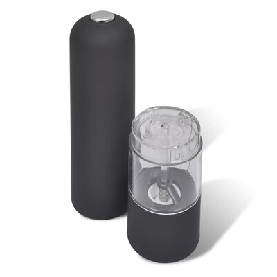 Crni plastični mlinac za sol/začine 2 kom