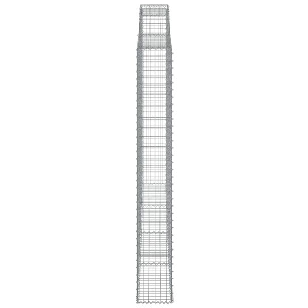 vidaXL Gabionska ko&scaron;ara s lukom 300x30x220/240 cm pocinčano željezo
