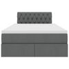 vidaXL Krevet s prostorom za pohranu s LED-om Tamno siva 120 x 190 cm