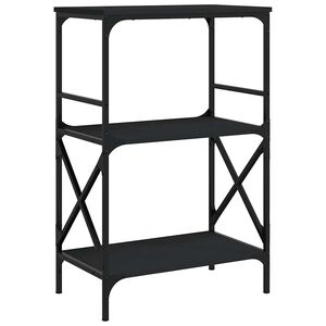 vidaXL Regal za knjige s 3 razine crni 59x35x90,5 cm konstruirano drvo