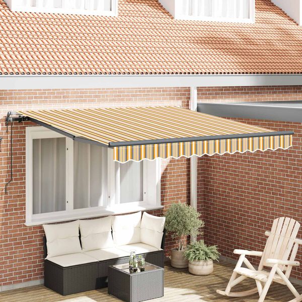 vidaXL Skrovita tenda &Scaron;areni 350 x 250 cm Tkanina i Aluminij