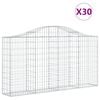 vidaXL Lučne gabionske ko&scaron;are 30kom 200x30x100/120cm pocinčano željezo