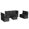 vidaXL 8-dijelni set vrtnih sofa od poliratana s jastucima crni