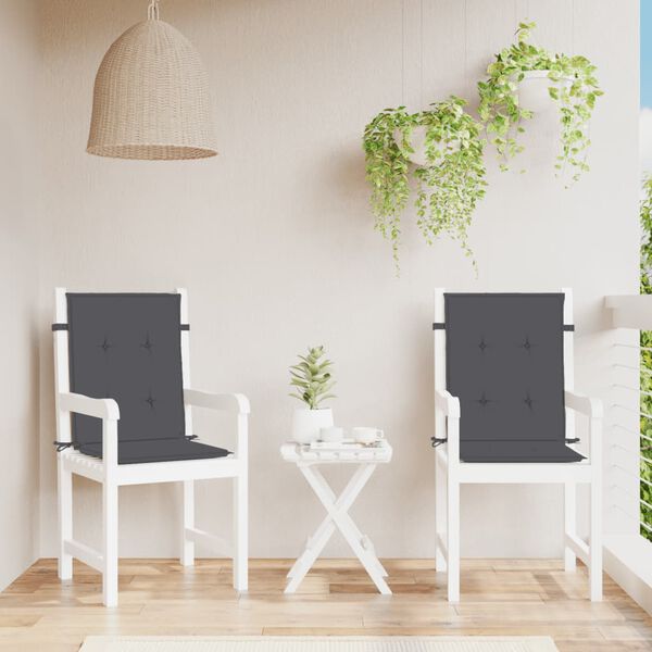 vidaXL Jastuci za stolice 2 kom pro&scaron;arano antracit 100x50x7 cm tkanine