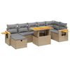 vidaXL 8-dijelni set vrtnih sofa od poliratana s jastucima bež