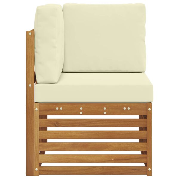 vidaXL Vanjski kutni kauč Čvrsto drvo akacije Prirodna