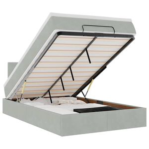 vidaXL Otomanski krevet s madracem i LED svijetlosivi 120x190cm bar&scaron;un