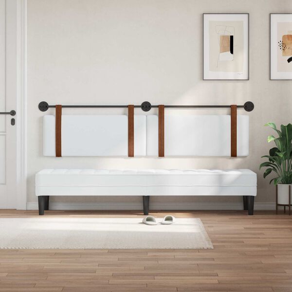 vidaXL Držeće uzglavlje Zidne Bijeli 210 x 55 x 5 cm Antikni PU