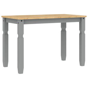 vidaXL Blagovaonski stol Corona sivi 112x60x75 cm od masivne borovine