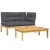 vidaXL 2-dijelna set vrtnih sofa od paleta s jastucima od drva bagrema