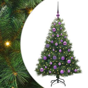 vidaXL Umjetno božićno drvce s stalakom Zelena 120 cm PE i PVC