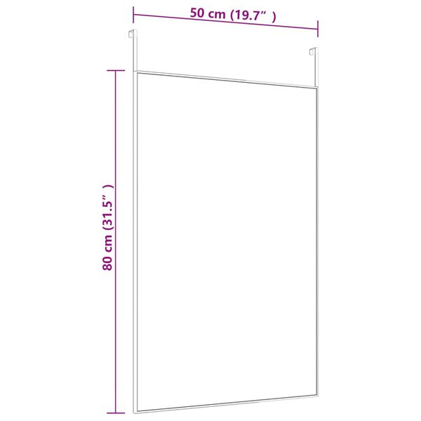 vidaXL Ogledalo za vrata zlatno 50x80 cm od stakla i aluminija