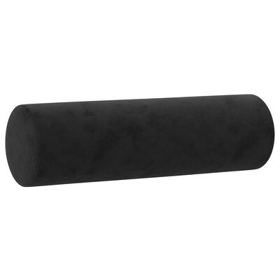 vidaXL Dvosjed s ukrasnim jastucima crni 120 cm baršunasti