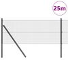 vidaXL Stup za ogradu Siva 25 x 0,4 m (mreža 12 x 12 mm) Čelik i PVC