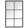 vidaXL Zidno ogledalo crno 60 x 40 cm metalno