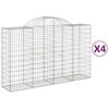 vidaXL Lučne gabionske ko&scaron;are 4 kom 200x50x120/140cm pocinčano željezo