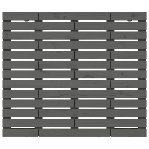 vidaXL Zidno uzglavlje sivo 96x3x91,5 cm od masivne borovine