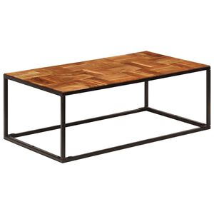 vidaXL Stolić za kavu 110 x 60 x 40 cm od bagremovog drva i čelika