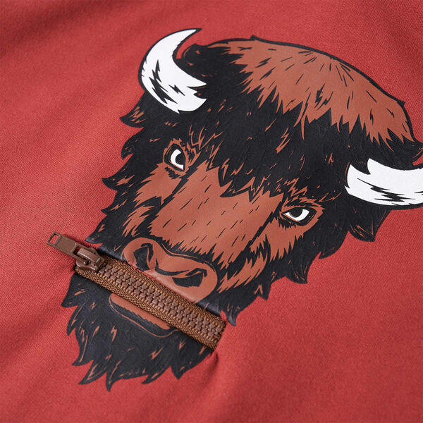 Dječja topla majica s kapuljačom tamnocrvena 104