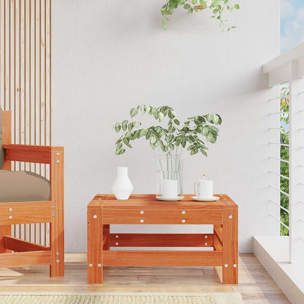 vidaXL Noge za odmaranje u vrtu Masivna borovina Vosak Smeđa