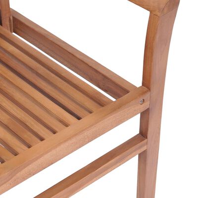 vidaXL Blagovaonske stolice s antracit jastucima 4 kom od tikovine