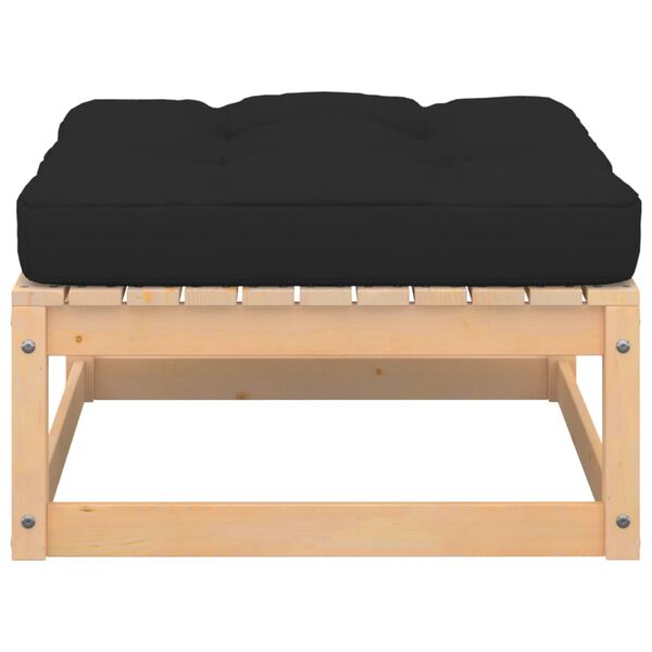 vidaXL Vrtni taburei s jastucima 2 kom od masivne borovine