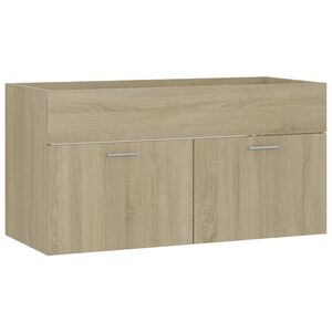 vidaXL Ormarić za umivaonik boja hrasta sonome 90x38,5x46 cm drveni