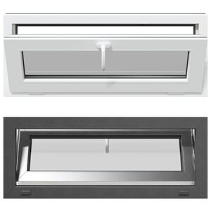 vidaXL Prozor za podrum RISOR 110 x 40 cm PVC i staklo Antracit