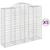 vidaXL Lučne gabionske ko&scaron;are 5 kom 200x50x160/180cm pocinčano željezo