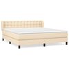 vidaXL Krevet s oprugama i madracem krem 160x200 cm od tkanine