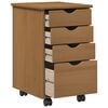vidaXL Mobilni ormar s kotačem MOSS Medeno Smeđa 34 x 39 x 56 cm
