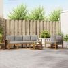 vidaXL Set vanjskih sofa s jastukom 7 pcs Prirodna i svijetlo siva