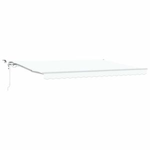 vidaXL Povlačivi tende Bijela 450 &times; 350 cm Poliester