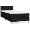 vidaXL Box spring krevet s madracem crni 90x190 cm od tkanine