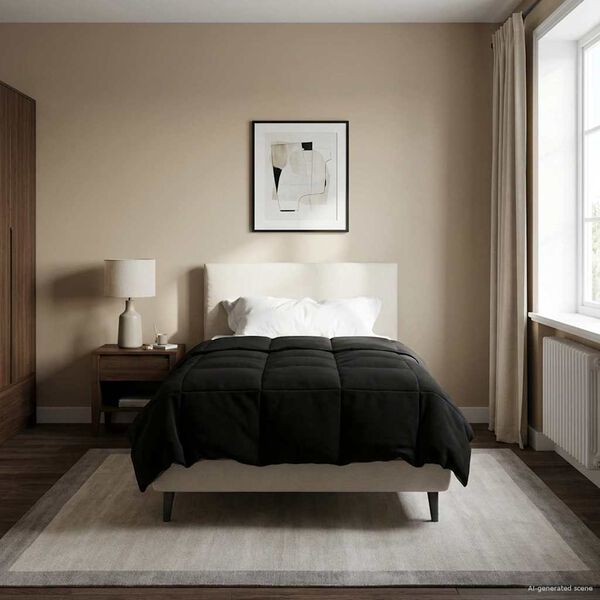 vidaXL Zimska pokrivača &Scaron;onerisan Crna 155 x 220 cm Mikrovlakna