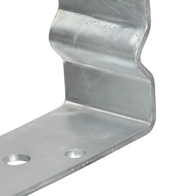 vidaXL Sidra za ogradu 6 kom srebrna 10 x 6 x 15 cm pocinčani čelik