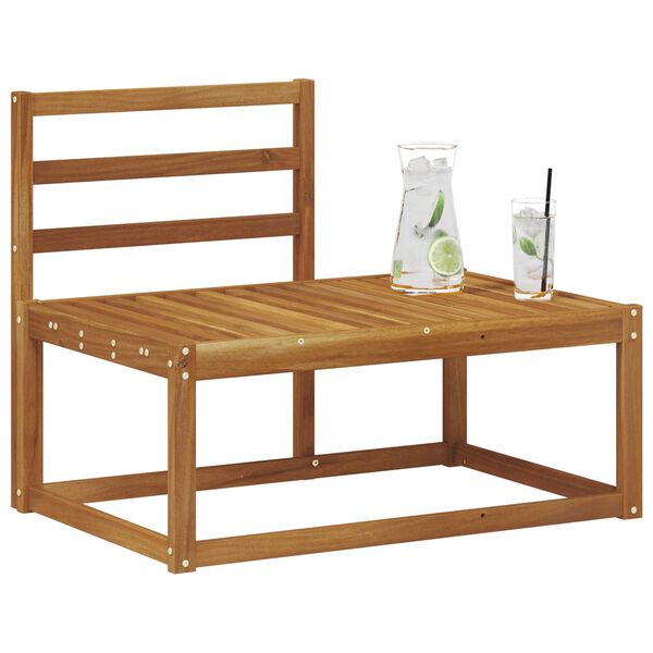 vidaXL Vanjski krajnji kauč Prirodna 91 x 63 x 73 cm