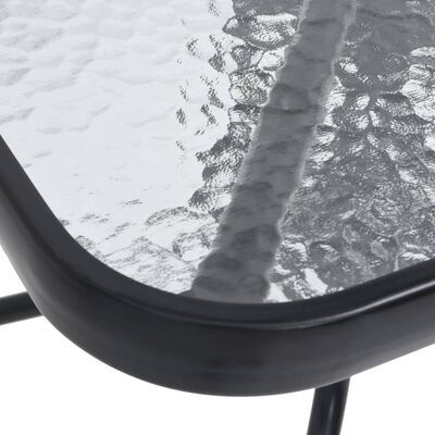 vidaXL Vrtni stol crni 70 x 70 x 70 cm čelični