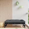 vidaXL Vrtni tabure crni 120 x 80 cm od masivne borovine
