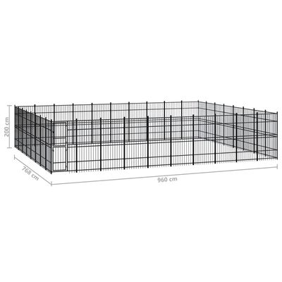 vidaXL Vanjski kavez za pse čelični 73,73 m²