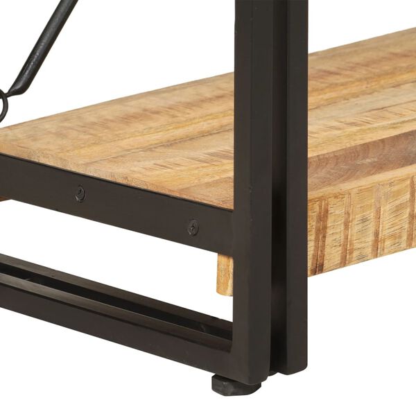 vidaXL Police za knjige s 3 razine 90x30x80 cm od masivnog drva manga