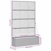 vidaXL Vrtna saksija Siva 105 x 30 x 170 cm Metal